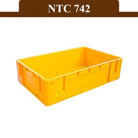 Thùng Nhựa Đặc NTC 742 KT: 765 × 482 × 200 mm