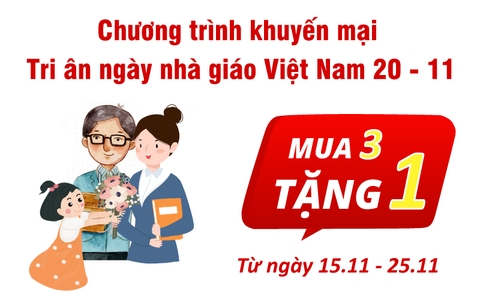 Chương trình khuyến mại - Tri ân ngày nhà giáo Việt Nam 20-11