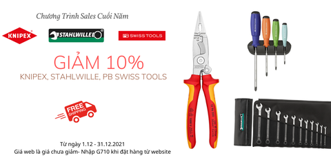 G7 Tools – sales tri ân khách hàng dịp cuối năm áp dụng 3 thương hiệu Knipex, PB Swiss Tools và Stahlwille