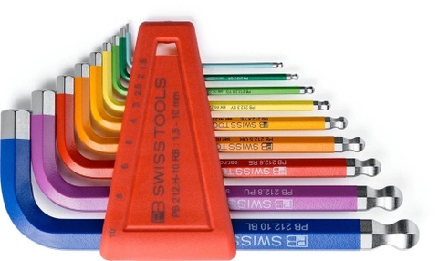 Bộ Lục Giác PB Swiss Tools Rainbow Ngắn 212.H-10 RB