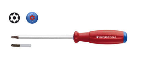 Tô Vít Hoa Thị Torx Có Lỗ T8 Tay Cầm Đỏ PB Swiss Tools 8400.B 8-60