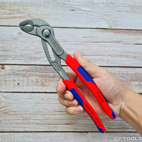 Kìm Nước Mỏ Quạ Knipex Cobra 87 02 250 Mở đến Ø50mm dài 250mm Tay êm