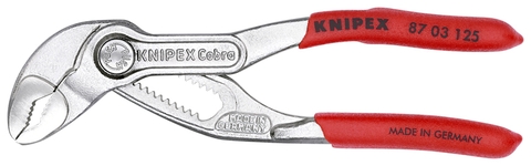 Kìm Nước Mỏ Quạ mini Knipex Cobra 87 03 125 Mở đến Ø29mm dài 125mm Mạ chrome