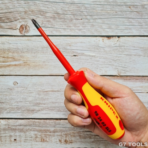 Tua Vít Mở Ốc CB Điện Knipex 98 24 02 SLS Mũi Slim (Kết Hợp Mũi Cộng-Trừ)