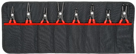 Knipex 00 19 58 V02 - Bộ Kìm Phe Mũi Chính Xác Gồm 8 Chi Tiết Trong Túi Cuộn