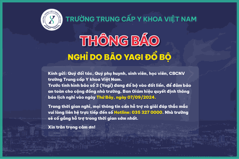 THÔNG BÁO NGHỈ DO BÃO YAGI ĐỔ BỘ THÔNG BÁO NGHỈ DO BÃO YAGI ĐỔ BỘ
