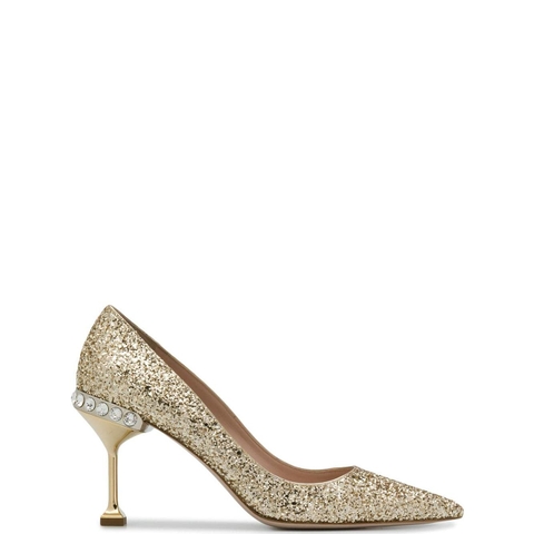 GIÀY CAO GÓT MIU MIU EMBELLISHED GLITTERED