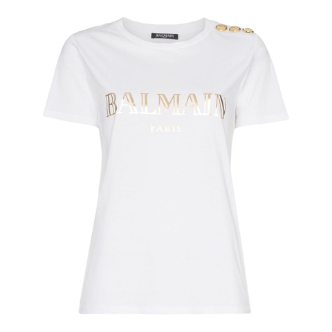 ÁO PHÔNG BALMAIN LOGO PRINTED