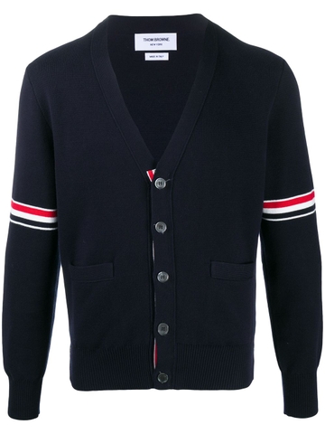 ÁO CARDIGAN THOM BROWNE RWB STRIPE NAVY CHUẨN 1:1 AUTHENTIC