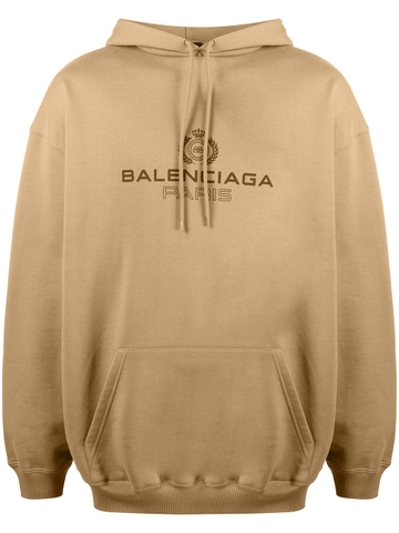 ÁO HOODIE BALENCIGA LOGO PRINT BROWN CHUẨN 1:1 AUTHENTIC