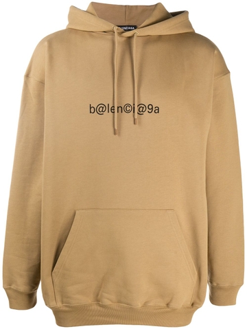 ÁO HOODIE BALENCIGA SYMBOLIC PRINT BROWN CHUẨN 1:1 AUTHENTIC