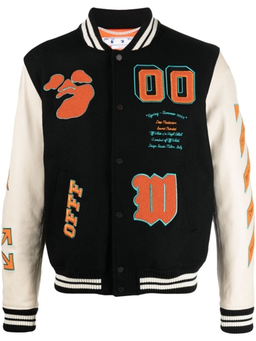 ÁO KHOÁC OFF-WHITE LOGO PATCHES VARSITY CHUẨN 1:1 AUTHENTIC