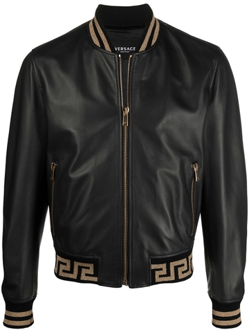 ÁO KHOÁC VERSACE GRECA NAPPA LEATHER BOMBER CHUẨN 1:1 AUTHENTIC