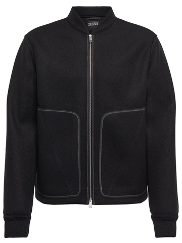 ÁO KHOÁC ZEGNA WOOL BOMBER BLACK CHUẨN 1:1 AUTHENTIC