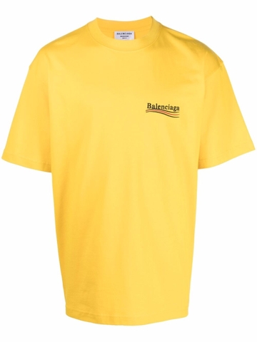 ÁO PHÔNG BALENCIAGA POLITICAL LOGO YELLOW CHUẨN 1:1 AUTHENTIC