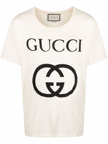 ÁO PHÔNG GUCCI GG OVERSIZE LOGO PRINT CHUẨN 1:1 AUTHENTIC