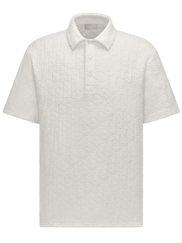 ÁO POLO DIOR OBLIQUE JACQUARD WHITE CHUẨN 1:1 AUTHENTIC