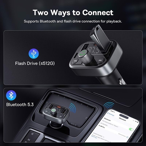 Tẩu sạc đa năng ô tô Baseus S-09 Pro Series Car FM Transmitter