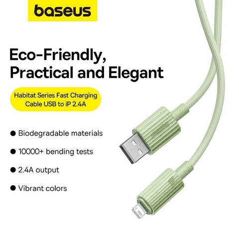 Cáp sạc nhanh Baseus Habitat Series Fast Charging Cable USB to iP 2.4A