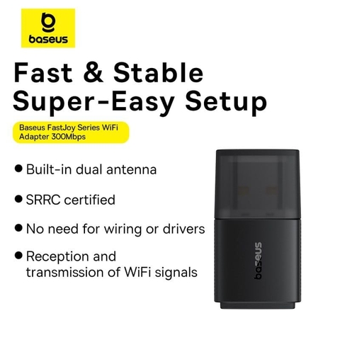 USB wifi tốc độ cao Baseus FastJoy Series 300 - 650Mbps