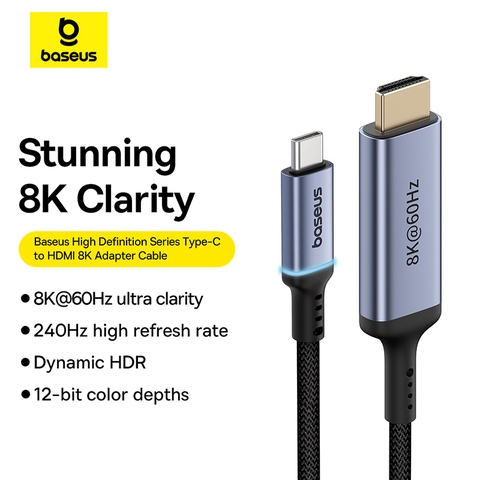 Cáp Type-C to HDMI Baseus High Definition Series Graphene 4K 60Hz