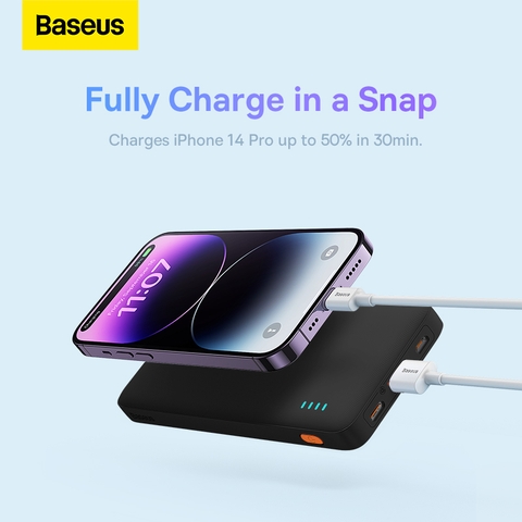 Sạc dự phòng 20W Baseus Airpow Fast Charge Power Bank 10000mAh 30000mAh