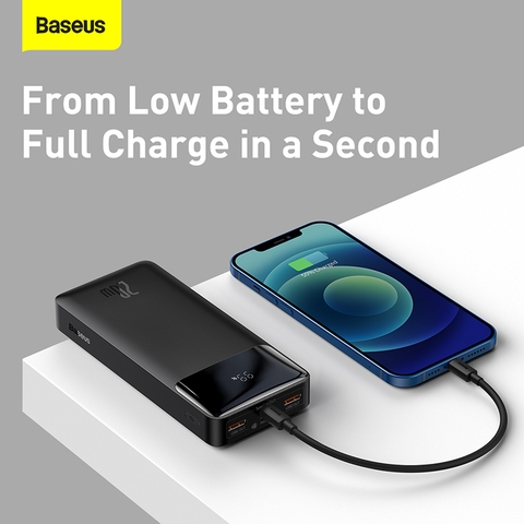 Pin Sạc Dự Phòng Baseus Bipow thế hệ mới 25w 30000mAh max