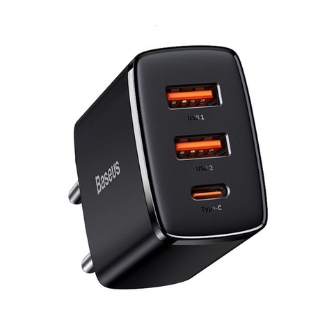 Củ sạc nhanh Baseus compact quick charger 3 cổng 2A1C 30W