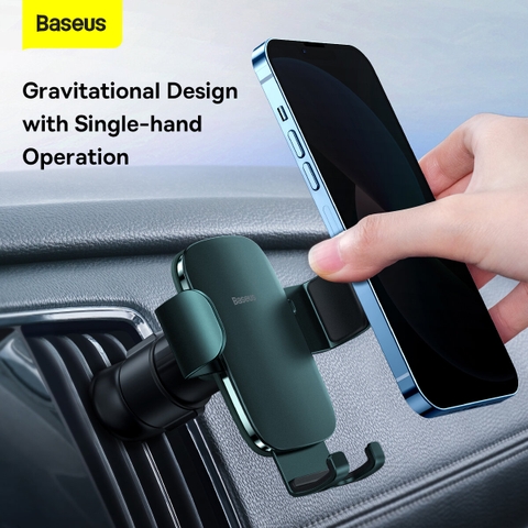 Bộ Đế Giữ Điện Thoại Khóa Tự Động Bằng Trọng Lực Gắn Trên Ô Tô Baseus Metal AgeⅡ Gravity Car Mount