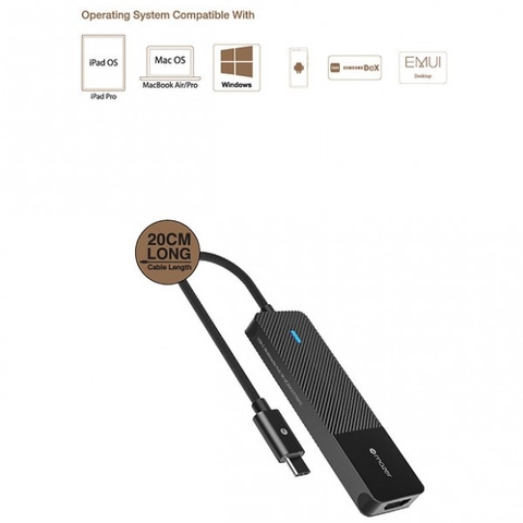 Cổng Chuyển Đổi Mazer Infinite Multimedia Pro Series Hub 5-in-1 USB-C