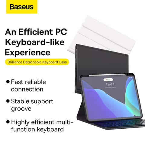 Bao da nam châm tích hợp bàn phím Baseus Brilliance Detachable Keyboard Case cho iPad Pro (2018/2020/2021)
