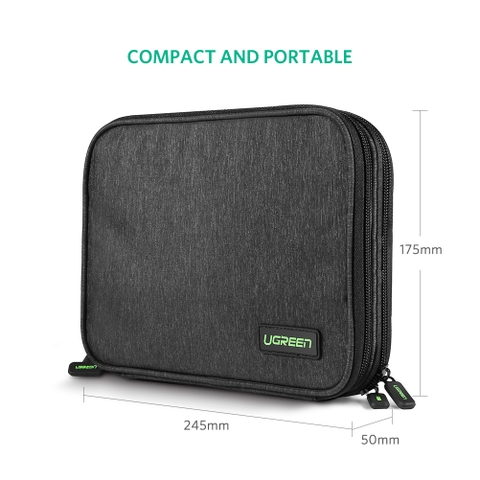 Túi đựng Ipad mini và phụ kiện Ugreen size lớn màu xám LP139