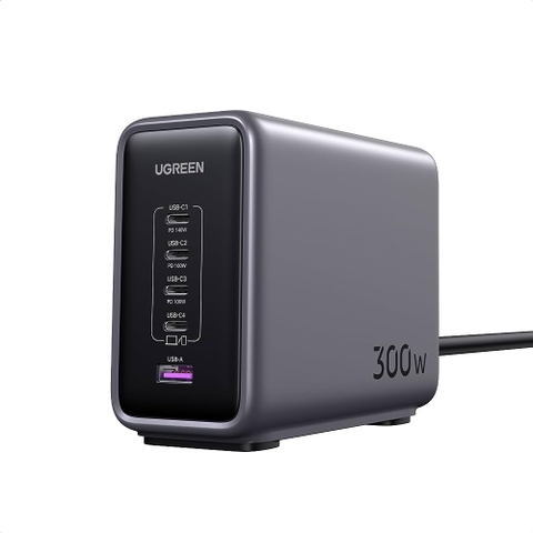 Củ sạc 300W Ugreen Nexode GAN 5 cổng USB-C