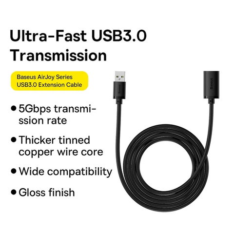 Cáp nối dài Baseus AirJoy Series (USB3.0 Male to USB3.0 Female)