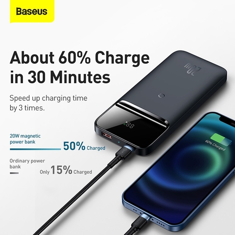 Pin dự phòng magsafe Baseus Magnetic Wireless Quick Charging Power Bank 10000mAh PD 20W - bản quốc tế