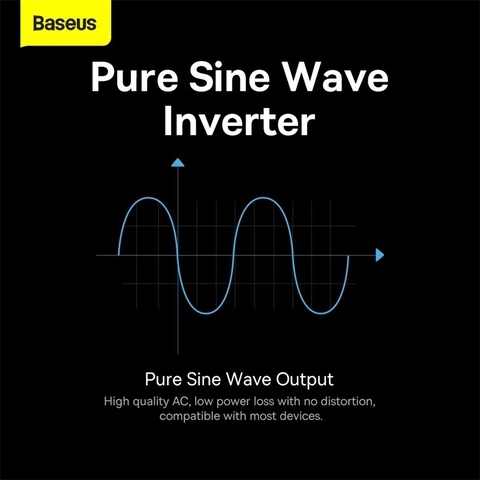 Bộ chuyển đổi dòng điện ô tô Baseus Super Si Power Inverter 500W (220V CN/EU)