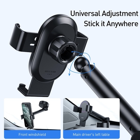 Giá đỡ điện thoại Baseus Simplism Gravity Car Mount Holder With Suction Base