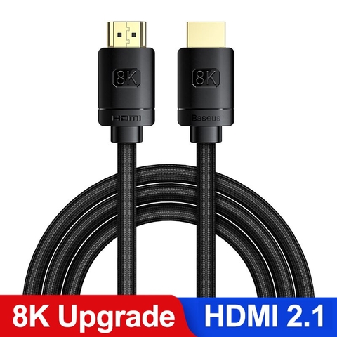 Cáp HDMI 2.1 siêu nét 8K Baseus High Definition Series Hỗ trợ 8K@60Hz, 4K@120Hz, 2K@144Hz