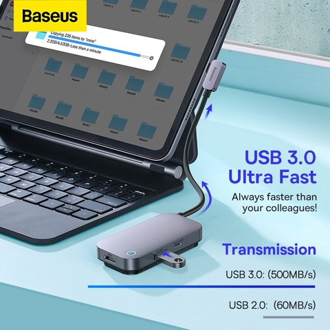 Hub chuyển Baseus Padsafe 6-Port Type-C HUB Adapter