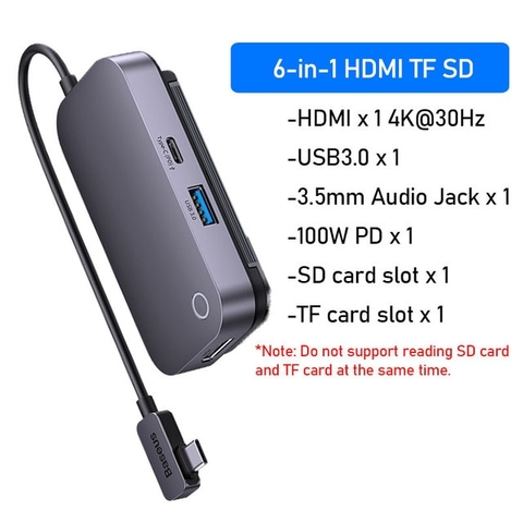 Hub chuyển Baseus Padsafe 6-Port Type-C HUB Adapter