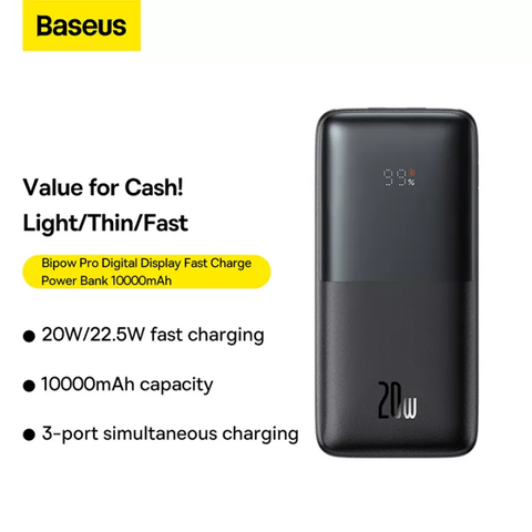 Sạc dự phòng Baseus Bipow Pro Power Bank 20w - 22.5w, 20000mah