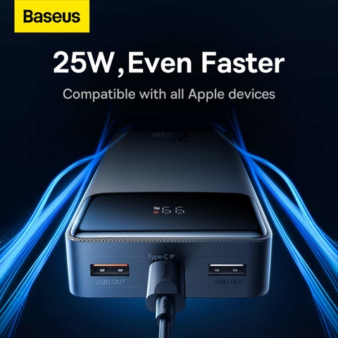 Pin sạc dự phòng 25W OS-Baseus Bipow Digital Display Fast Charge Power Bank 20000mAh