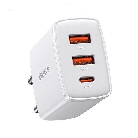 Củ sạc nhanh Baseus compact quick charger 3 cổng 2A1C 30W