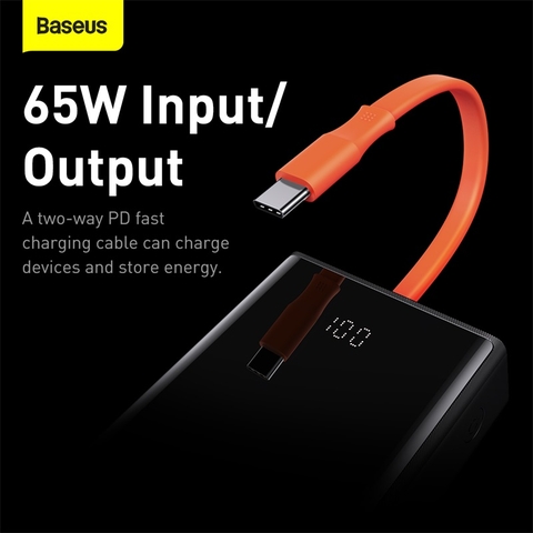 Sạc dự phòng Baseus Elf Digital Display Fast Charging PPJL65C 65W (20000 mAh)