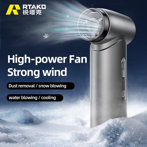 Quạt Cầm Tay Kiêm Máy Hút Bụi RTAKO F71 4000mAh, 90000RPM
