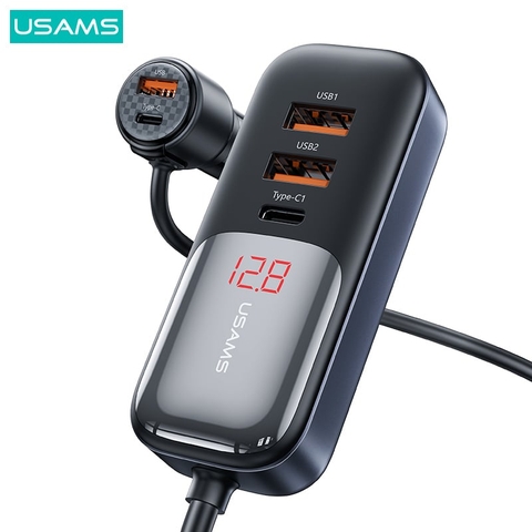 Tẩu sạc nối dài 2C3A USAMS CC213 C40 165W