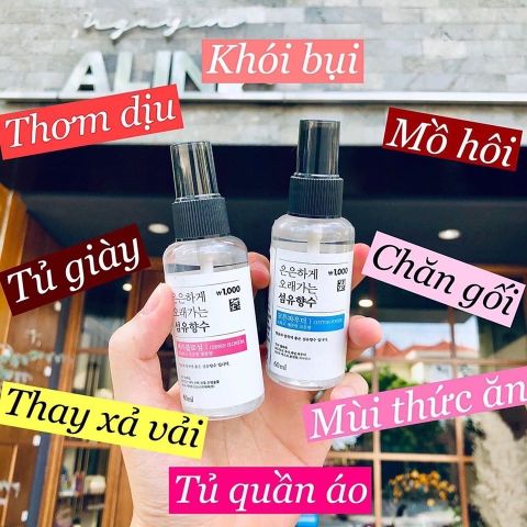 Xịt thơm quần áo Hàn Quốc 60ml