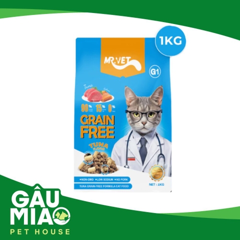 Mr.Vet G1-Thức ăn hạt cho mèo-Cá ngừ-1kg