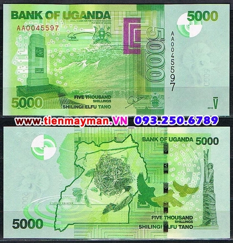 Uganda 5000 Shilling 2010 UNC