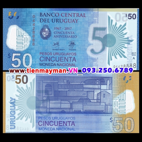 Uruguay 50 Pesos 2018 UNC polymer